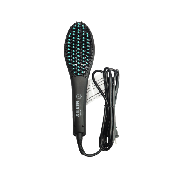 Cepillo Para Alaciar Cabello Marca Silker Evolution, Color Negro - Imagen 2