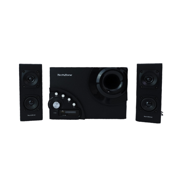 Bocina Estereo Tech Zone Canal De Sonido 2.1