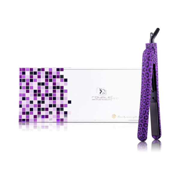 Pinzas Para Enchinar Marca  Royale Purple Leopard